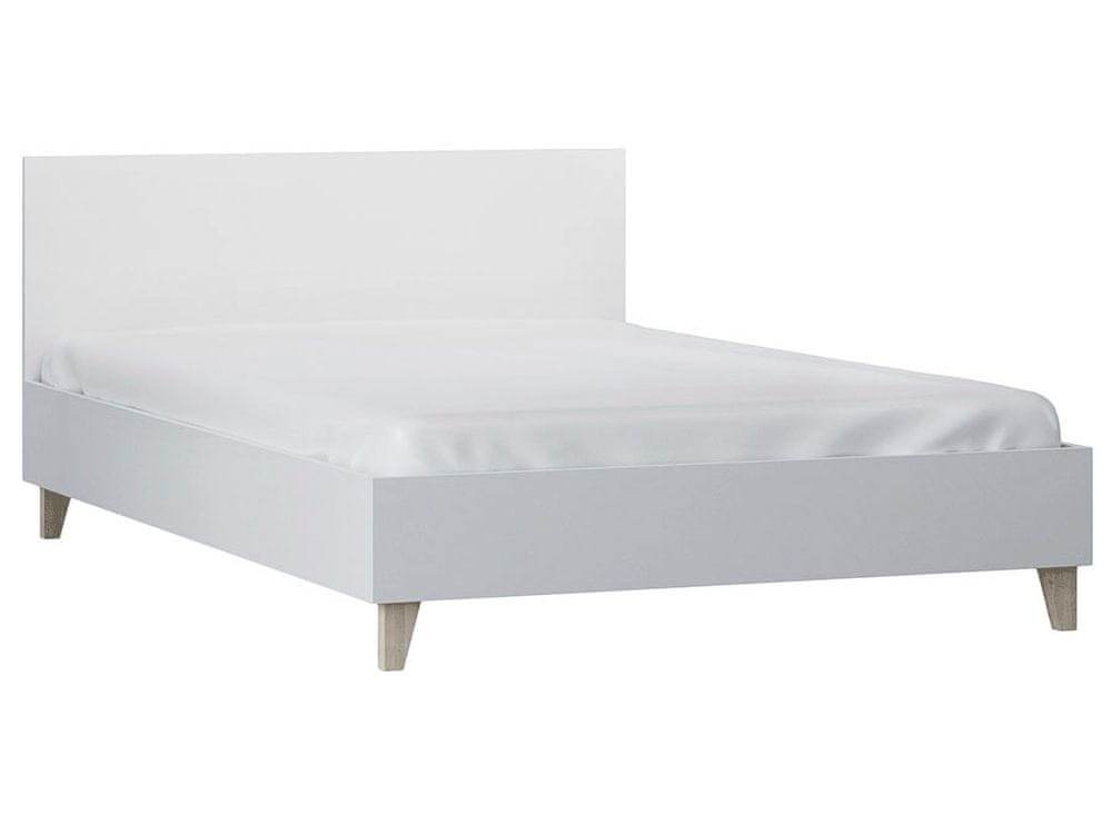 KONDELA Jednolôžková posteľ Fiera 90 - biela